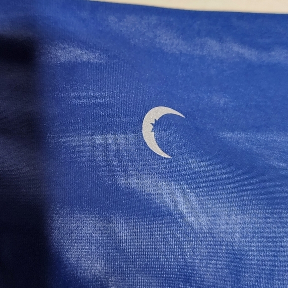 Zyia Blue Metallic Liquid Faux Leather Leggings 8-10 - Picture 5 of 7